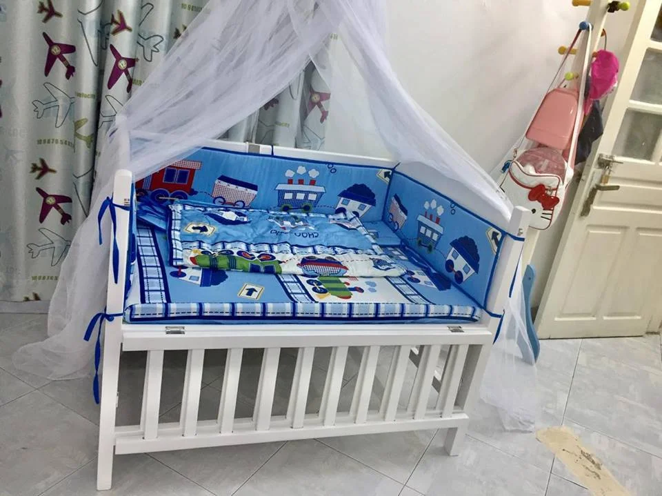 combo trọn bộ cũi quây đệm cho bé
