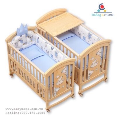 Nôi Cũi gỗ đa năng kéo dài 6 chế độ tặng màn,bánh xe Nôi Cũi gỗ đa năng kéo dài 6 chế độ tặng màn,bánh xe