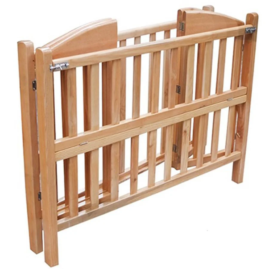 Cũi gỗ sồi trẻ em dễ dàng gấp gọn
