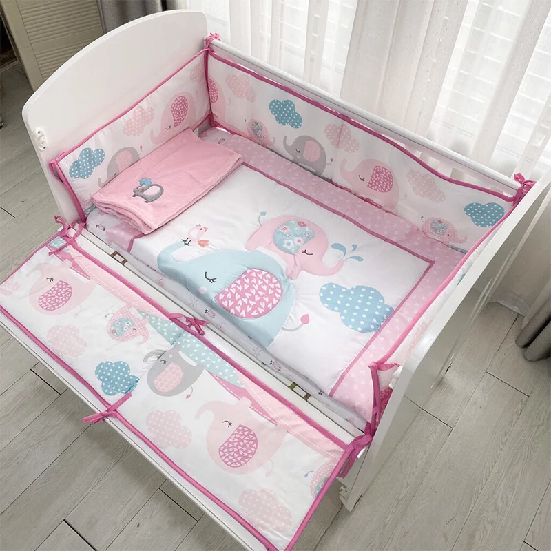 Set quây cũi vải cho bé hình thú 7 chi tiết Umoo UM-0864