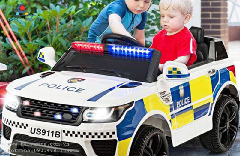 Ô tô điện trẻ em cảnh sát Police JC002 có còi hú