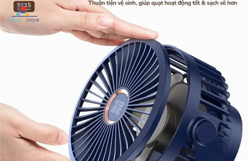 Quạt gắn xe đẩy tích điện TOBE