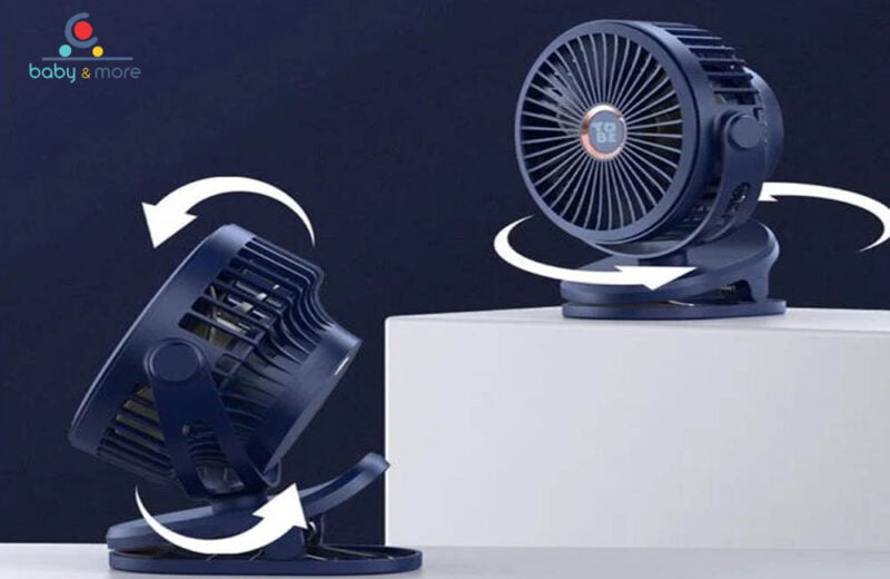 Quạt gắn xe đẩy tích điện TOBE
