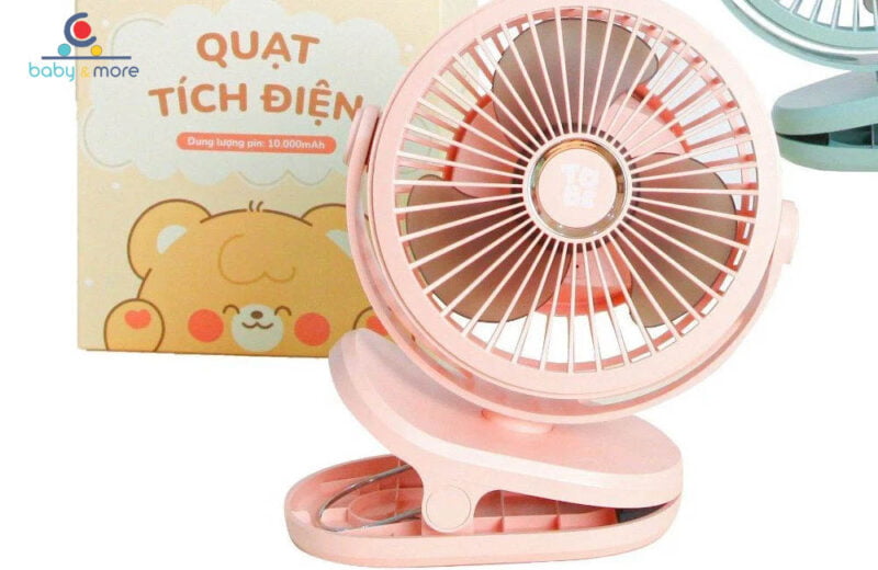 Quạt gắn xe đẩy tích điện TOBE