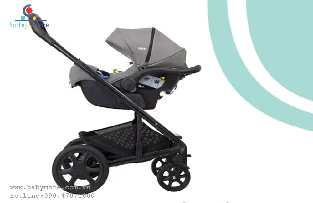 Ghế ngồi ô tô trẻ em kèm nôi xách tay JOIE GEMM PEBBLE