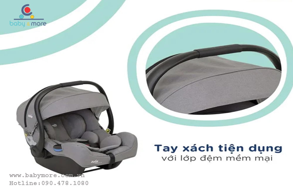 Ghế ngồi ô tô trẻ em kèm nôi xách tay JOIE GEMM PEBBLE