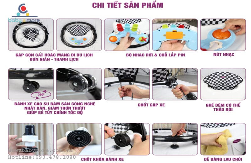 Xe tập đi cho bé Mastela có đồ chơi nhạc (6M+)