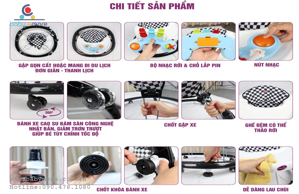 Xe tập đi cho bé Mastela có đồ chơi nhạc