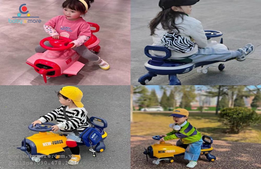 Xe lắc trẻ em có nhạc hình máy bay ngộ nghĩnh