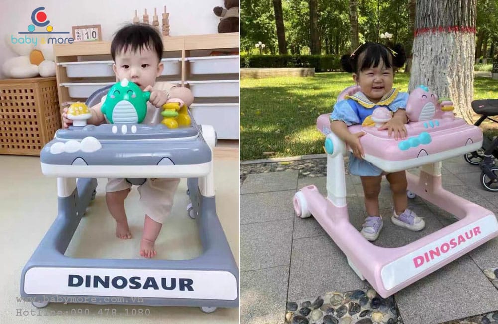 Xe tập đi cho bé đa năng chống lật có đèn, nhạc hình ngộ nghĩnh