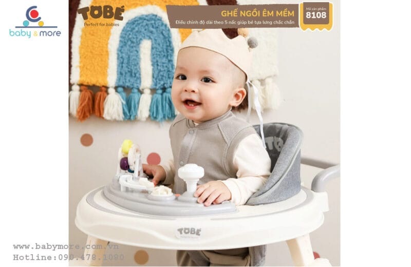 Xe tập đi cho bé Tobe Dubie có đồ chơi phát nhạc (nhiều mầu)