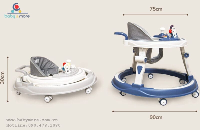 Xe tập đi cho bé Tobe Dubie có đồ chơi phát nhạc (nhiều mầu)