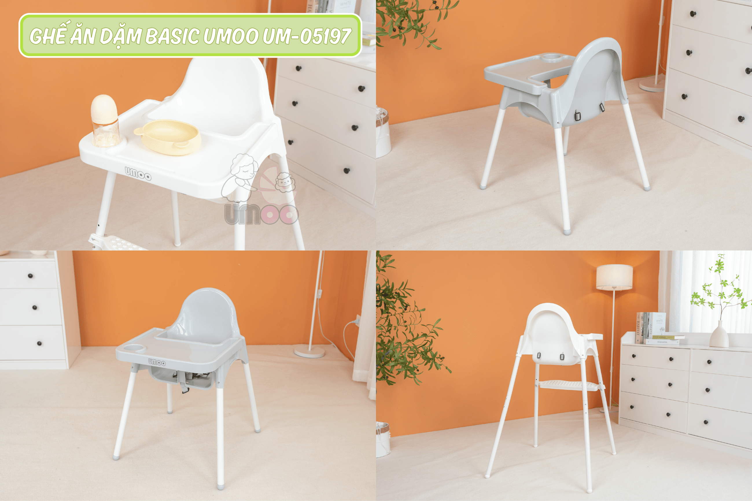 Ghế ăn dặm Basic Umoo 05197