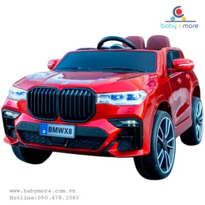 Ô tô điện trẻm em BMW X8 bánh cao su ghế da