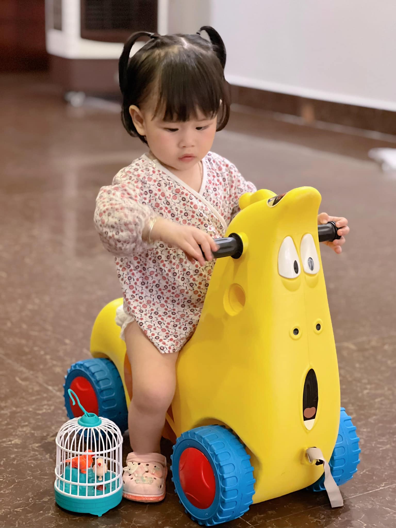 Xe chòi chân sâu Larva ngộ nghĩnh