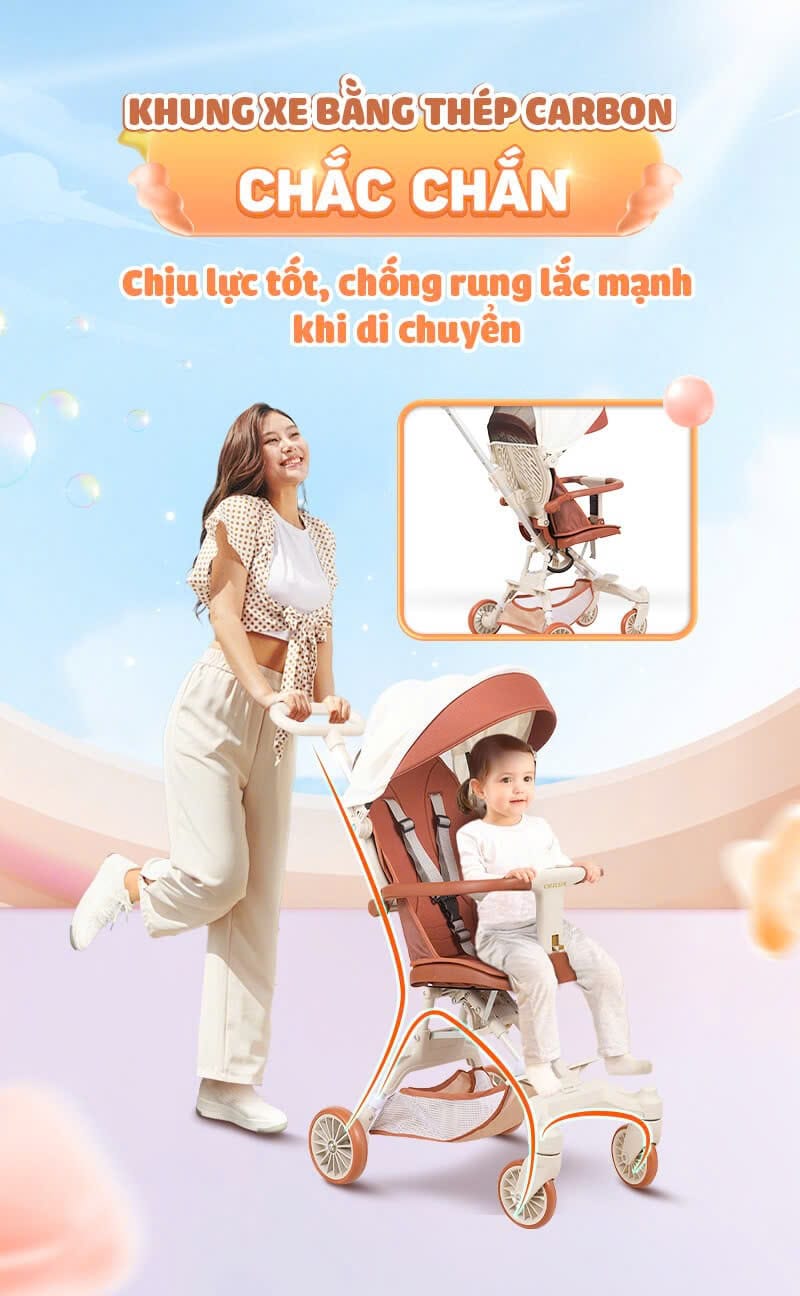 Xe đẩy gấp gọn Chilux M55