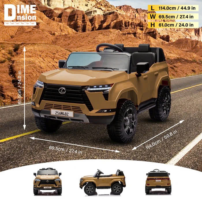Ô tô điện trẻ em Lexus GX550 TR2402 (bánh cao su ghế da)