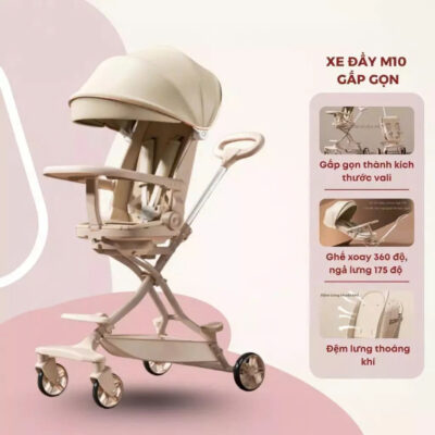 Xe đẩy em bé 2 chiều 3 tư thế nằm,xoay 360 độ