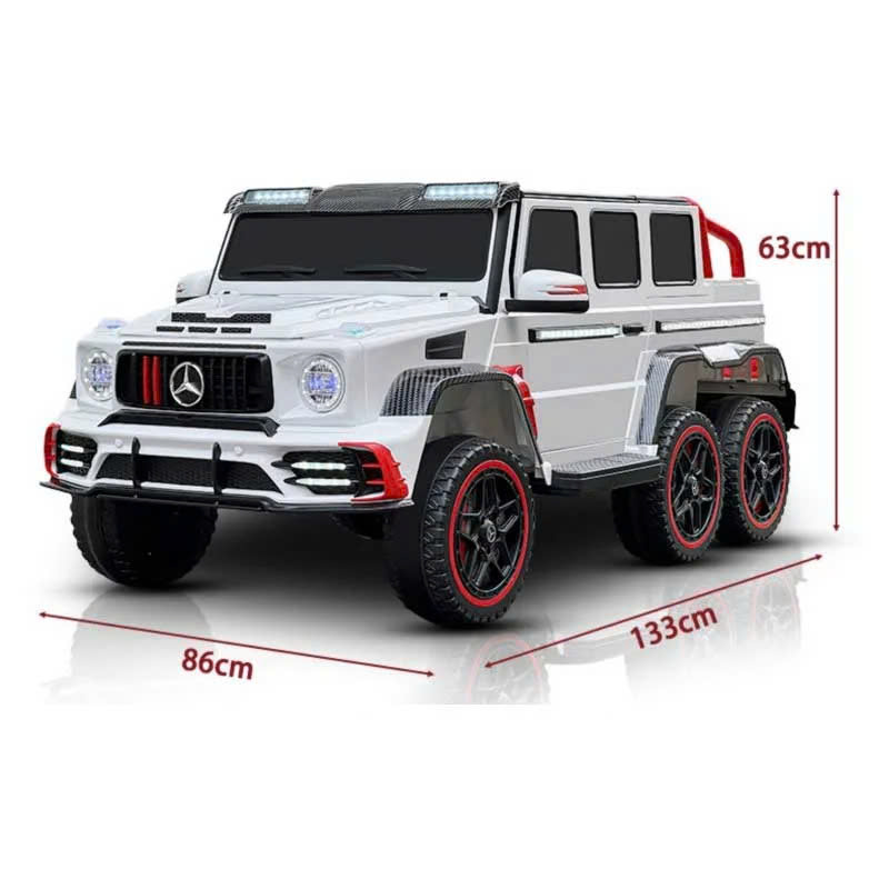 Ô tô điện trẻ em G63 bánh cao su ghế da 6 động cơ SMT778(tải 100kg)