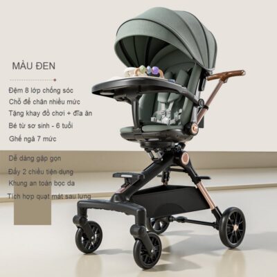 Xe đẩy gấp gọn Duxo Q12 có quạt lưng (0-6 tuổi)