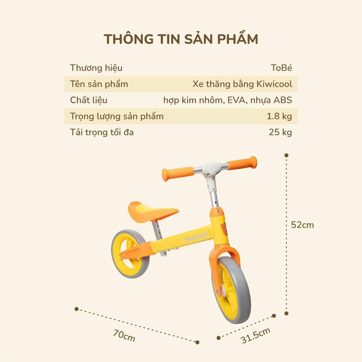 Xe chòi chân thăng bằng Kiwicool 8135